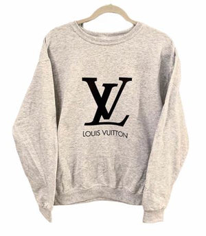 Heather Grey Designer Inspired LV Sweatshirt