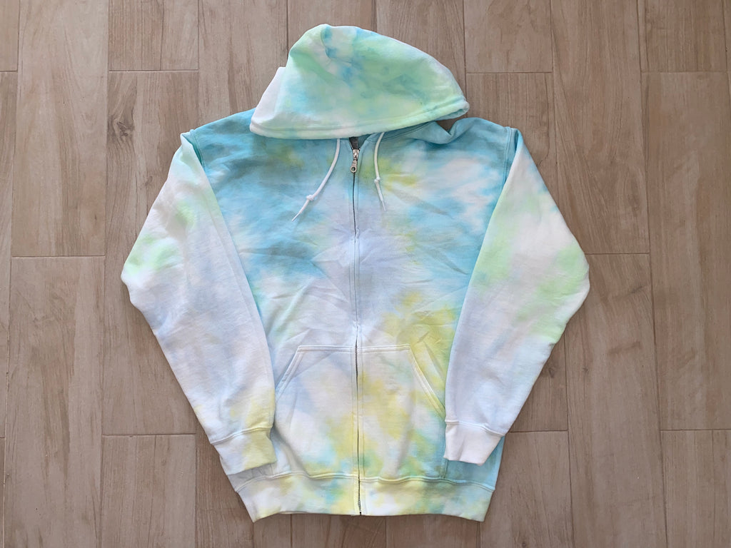 Multi color zip up hoodie