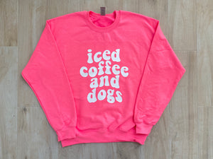 Neon pink dogs & coffee