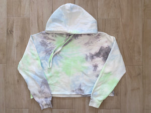 Cropped tie dye hoodie