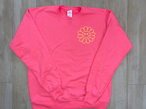 Neon pink CC Daisy crewneck