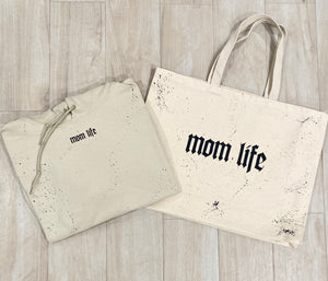 M O M L I F E splatter tote