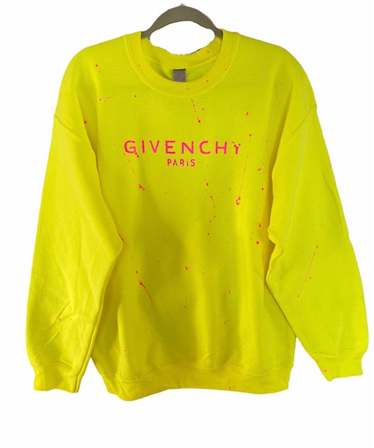 Neon Yellow GIVENCHY Inspired Crewneck